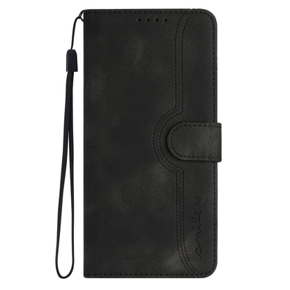 For Redmi K90 Pro Max / Poco F8 Ultra Heart Pattern Skin Feel Leather Phone Case(Black)