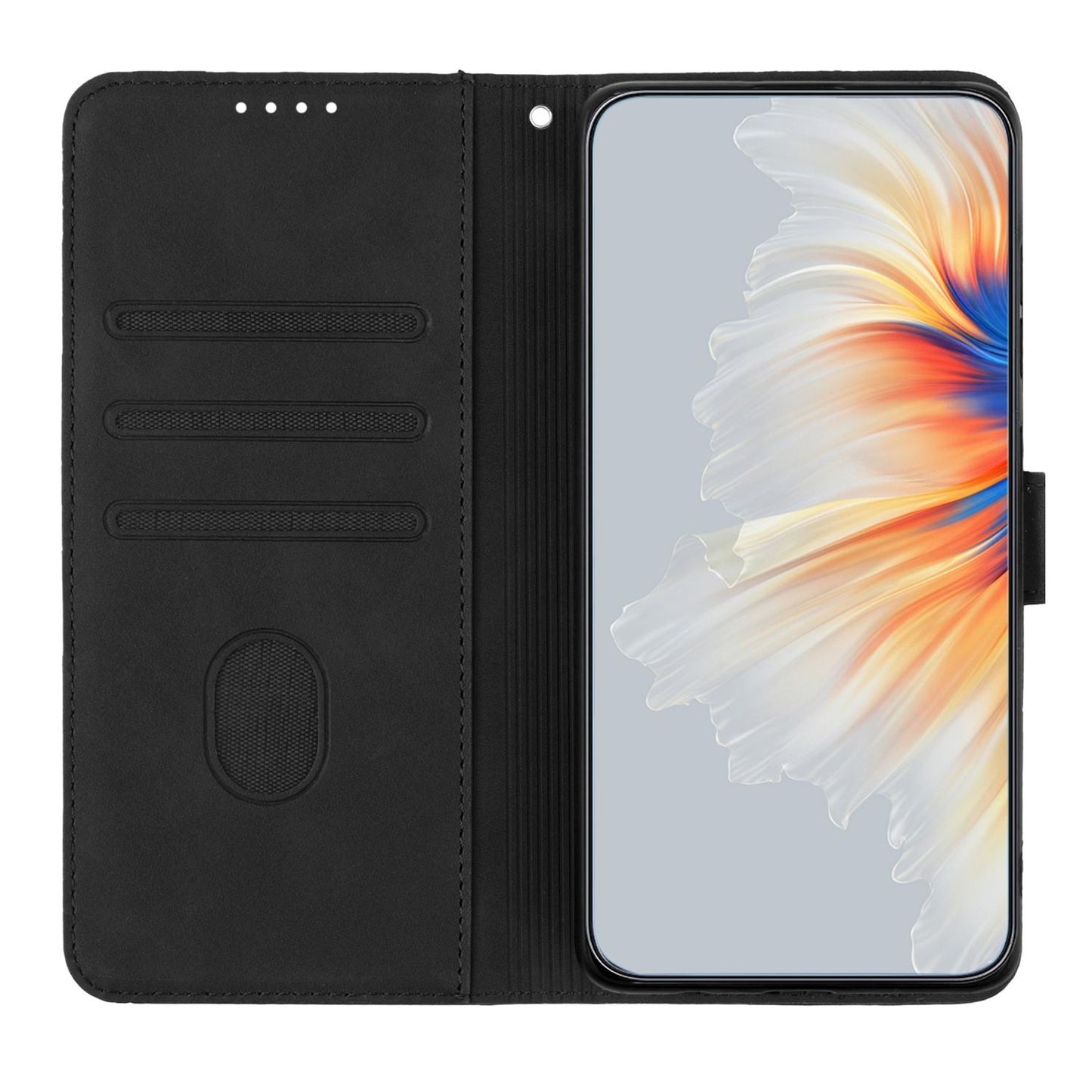 For Redmi K90 Pro Max / Poco F8 Ultra Heart Pattern Skin Feel Leather Phone Case(Black)