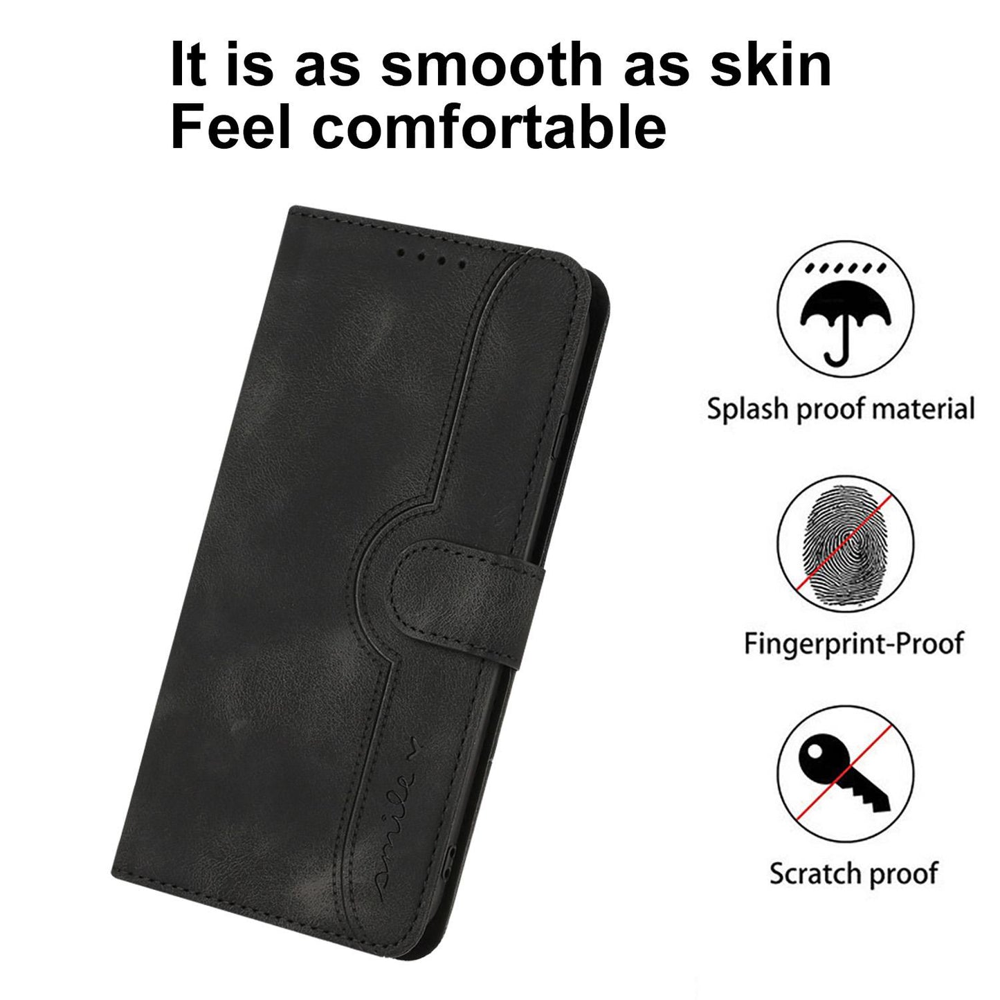 For Redmi K90 Pro Max / Poco F8 Ultra Heart Pattern Skin Feel Leather Phone Case(Black)