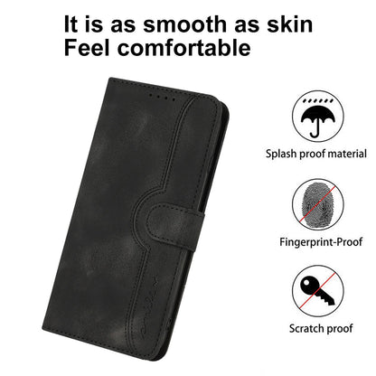 For Redmi K90 Pro Max / Poco F8 Ultra Heart Pattern Skin Feel Leather Phone Case(Black)