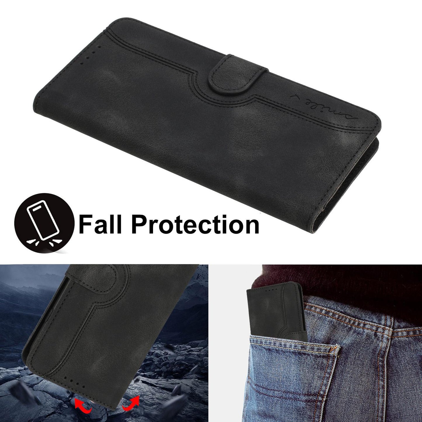 For Redmi K90 Pro Max / Poco F8 Ultra Heart Pattern Skin Feel Leather Phone Case(Black)