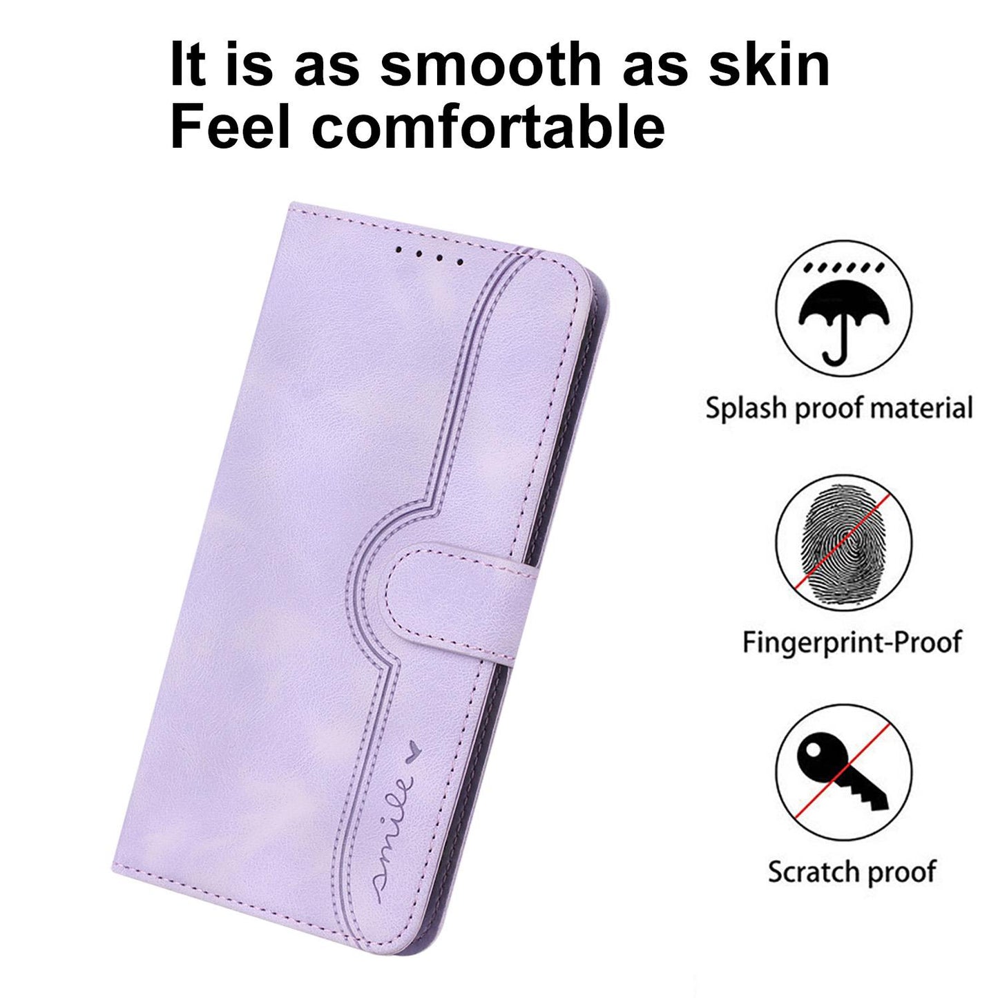 For Redmi K90 Pro Max / Poco F8 Ultra Heart Pattern Skin Feel Leather Phone Case(Purple)