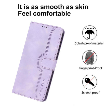 For Redmi K90 Pro Max / Poco F8 Ultra Heart Pattern Skin Feel Leather Phone Case(Purple)