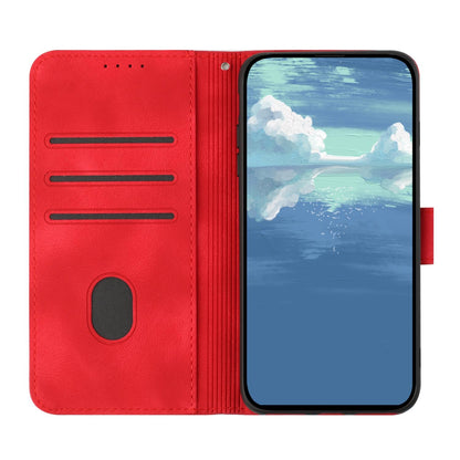 For Redmi K90 Pro Max / Poco F8 Ultra Line Pattern Skin Feel Leather Phone Case(Red)