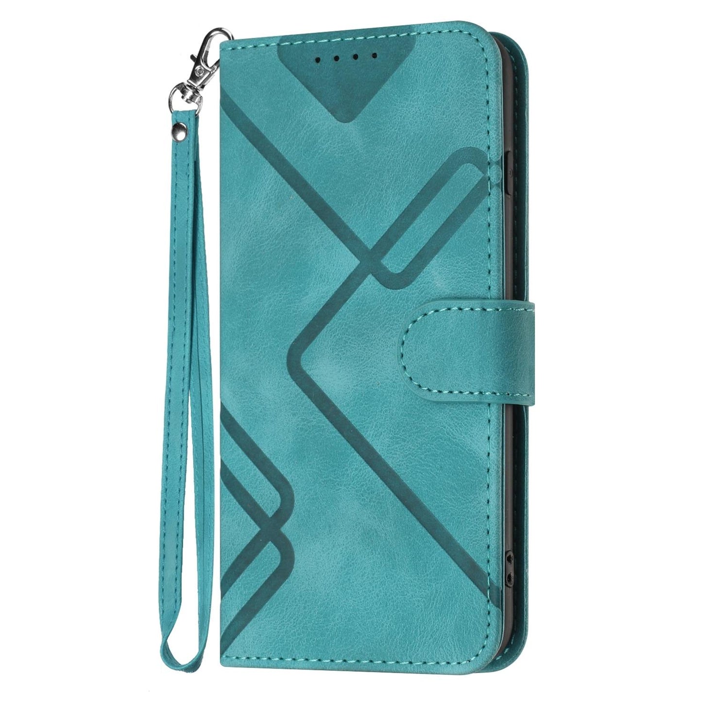 For Redmi K90 Pro Max / Poco F8 Ultra Line Pattern Skin Feel Leather Phone Case(Light Blue)