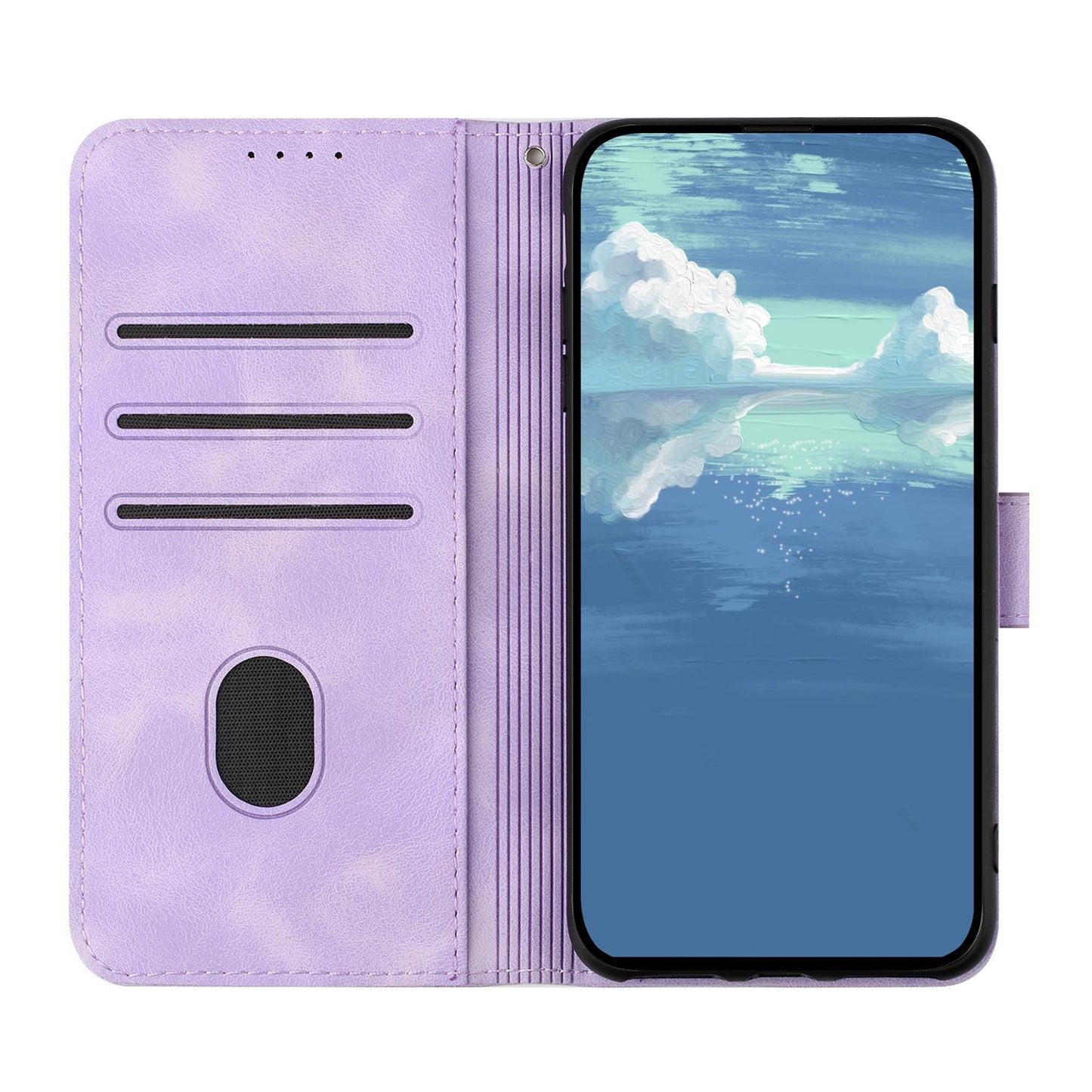 For Redmi K90 Pro Max / Poco F8 Ultra Line Pattern Skin Feel Leather Phone Case(Light Purple)