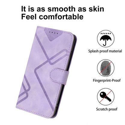 For Redmi K90 Pro Max / Poco F8 Ultra Line Pattern Skin Feel Leather Phone Case(Light Purple)
