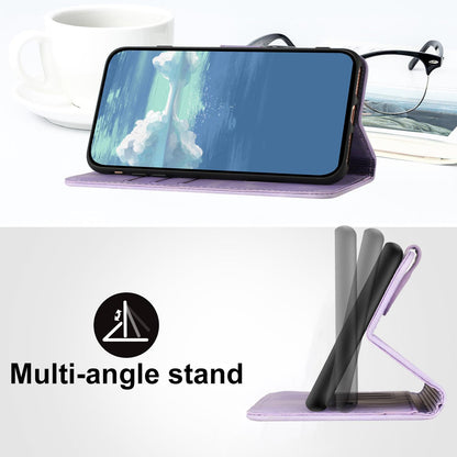 For Redmi K90 Pro Max / Poco F8 Ultra Line Pattern Skin Feel Leather Phone Case(Light Purple)