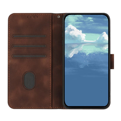 For Redmi K90 Pro Max / Poco F8 Ultra Line Pattern Skin Feel Leather Phone Case(Coffee)
