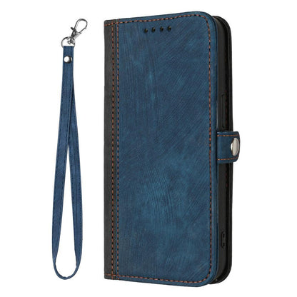 For Redmi K90 Pro Max / Poco F8 Ultra Side Buckle Double Fold Hand Strap Leather Phone Case(Royal Blue)