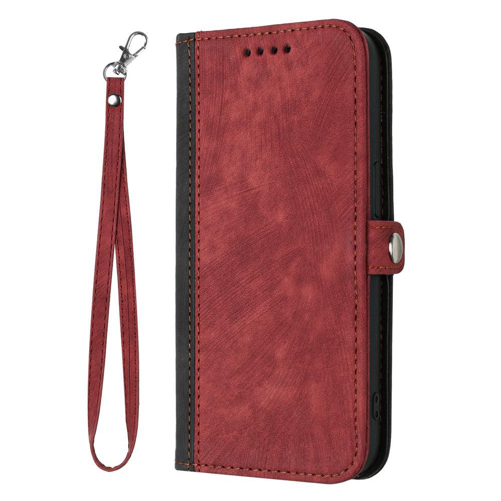 For Redmi K90 Pro Max / Poco F8 Ultra Side Buckle Double Fold Hand Strap Leather Phone Case(Red)