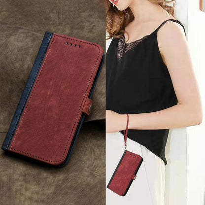 For Redmi K90 Pro Max / Poco F8 Ultra Side Buckle Double Fold Hand Strap Leather Phone Case(Red)
