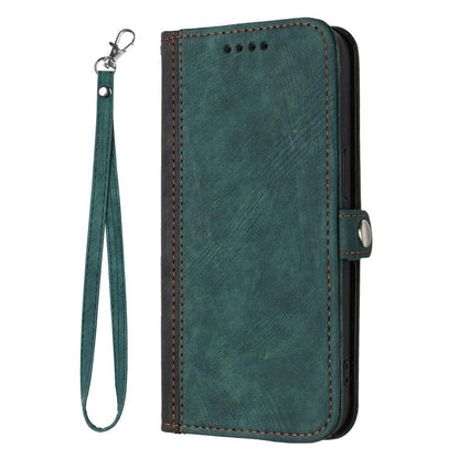 For Redmi K90 Pro Max / Poco F8 Ultra Side Buckle Double Fold Hand Strap Leather Phone Case(Dark Green)