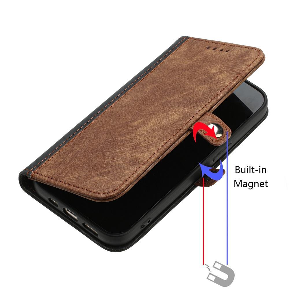 For Redmi K90 Pro Max / Poco F8 Ultra Side Buckle Double Fold Hand Strap Leather Phone Case(Brown)