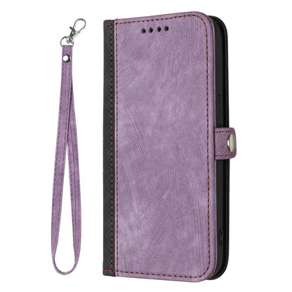 For Redmi K90 Pro Max / Poco F8 Ultra Side Buckle Double Fold Hand Strap Leather Phone Case(Purple)