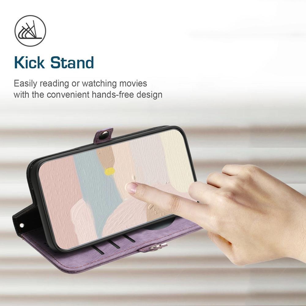 For Redmi K90 Pro Max / Poco F8 Ultra Side Buckle Double Fold Hand Strap Leather Phone Case(Purple)
