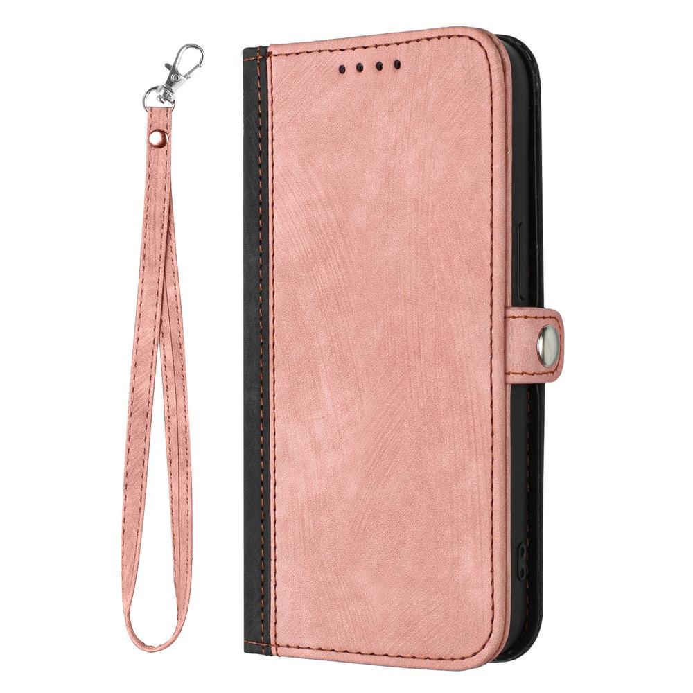 For Redmi K90 Pro Max / Poco F8 Ultra Side Buckle Double Fold Hand Strap Leather Phone Case(Pink)