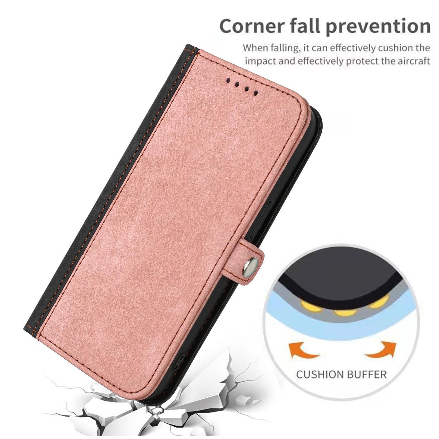 For Redmi K90 Pro Max / Poco F8 Ultra Side Buckle Double Fold Hand Strap Leather Phone Case(Pink)