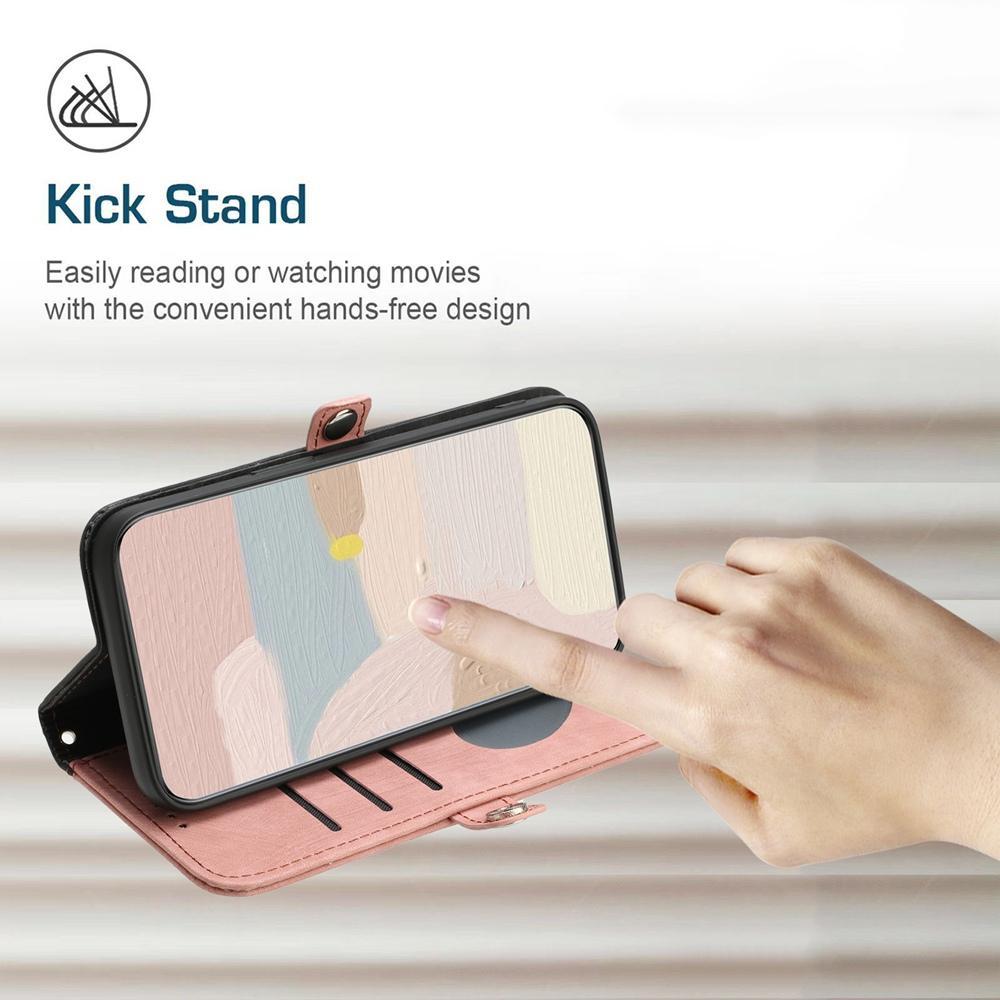For Redmi K90 Pro Max / Poco F8 Ultra Side Buckle Double Fold Hand Strap Leather Phone Case(Pink)