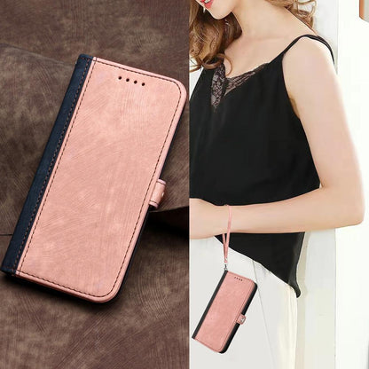 For Redmi K90 Pro Max / Poco F8 Ultra Side Buckle Double Fold Hand Strap Leather Phone Case(Pink)