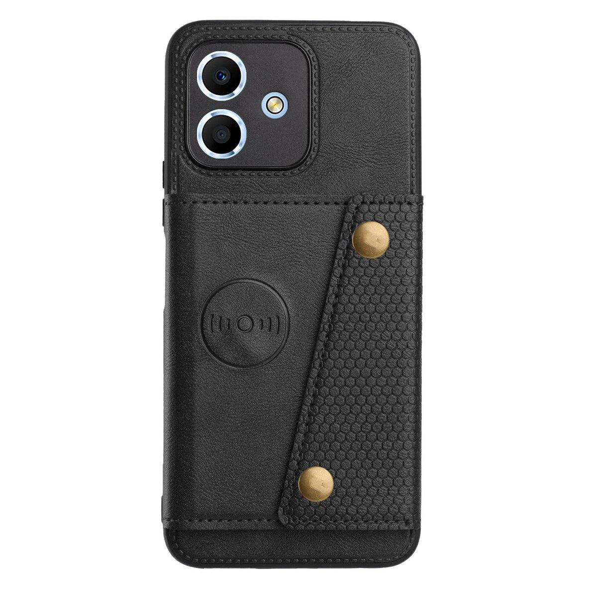 For Redmi Note 17 4G / 5G Global 169.7mm Double Buckle Card Slots Magnetic Phone Case - Black - EDA006748521A