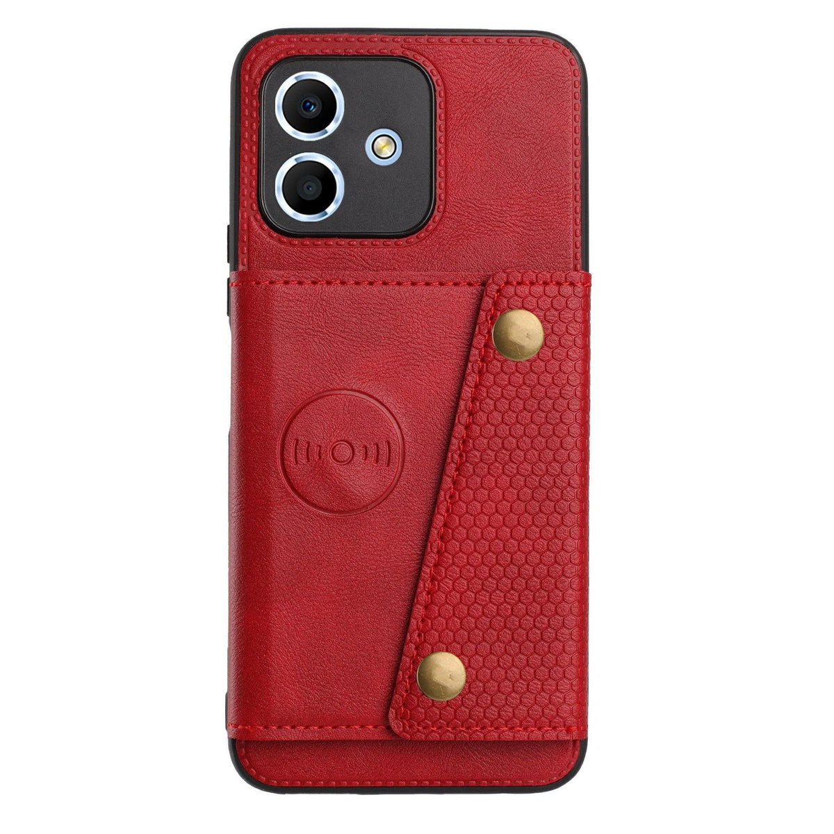 For Redmi Note 17 4G / 5G Global 169.7mm Double Buckle Card Slots Magnetic Phone Case - Red - EDA006748521E