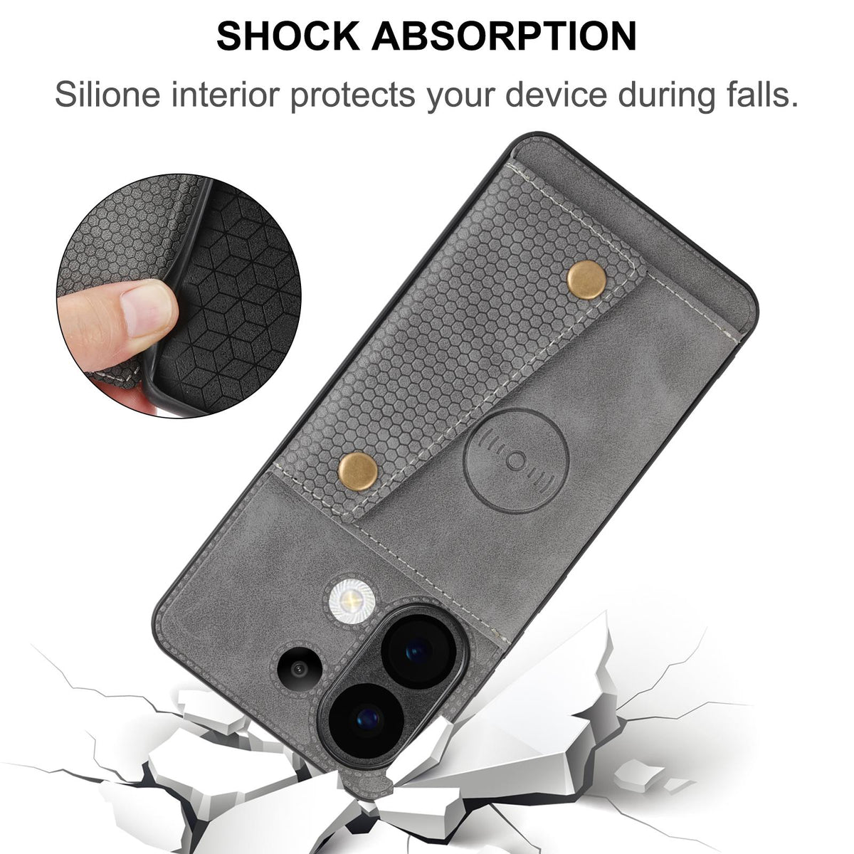 For Xiaomi Poco X8 Pro Max 5G Global Double Buckle Card Slots Magnetic Phone Case - Red - EDA006748614E