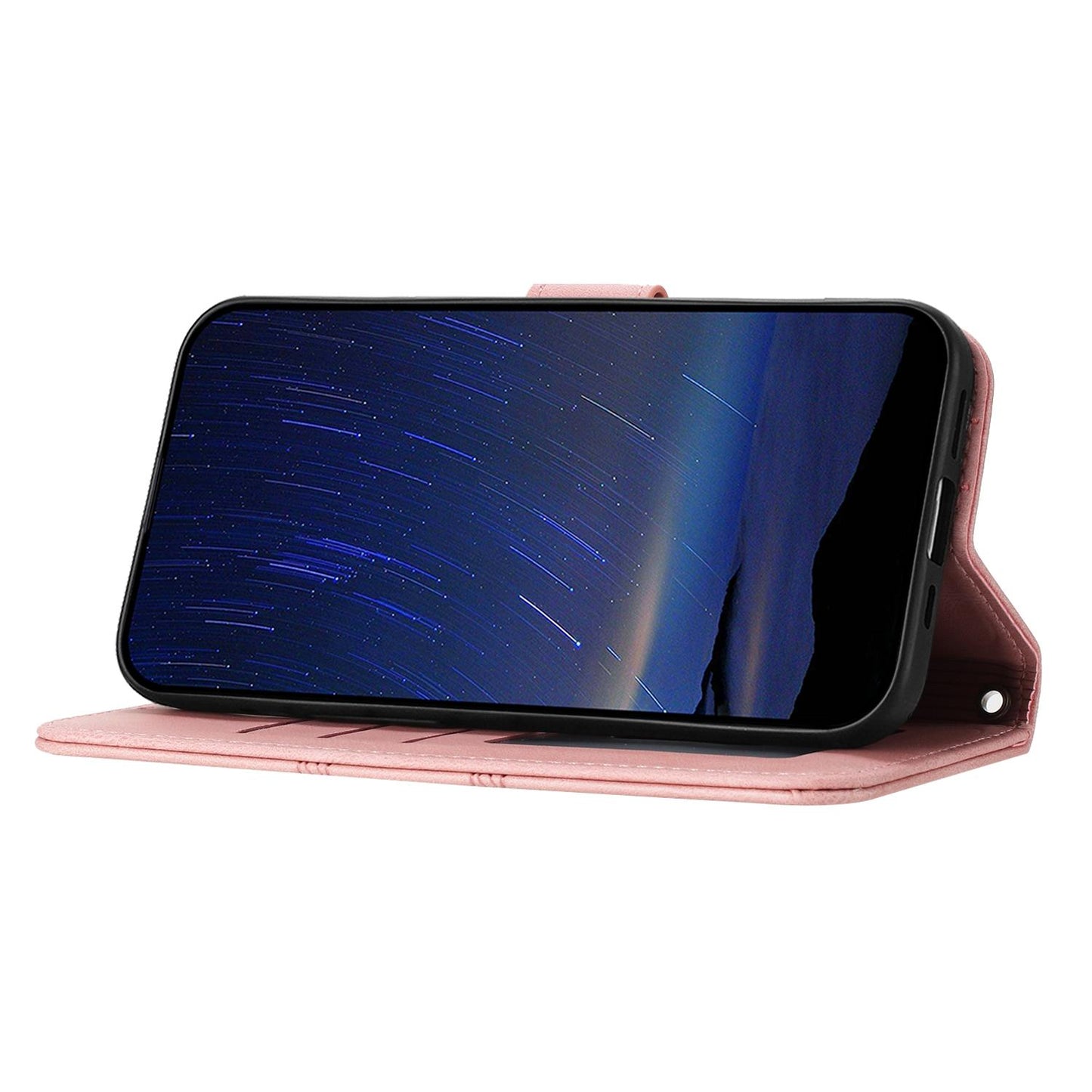 For Redmi K90 Pro Max / Poco F8 Ultra Embossed Stripes Skin Feel Leather Phone Case(Pink)