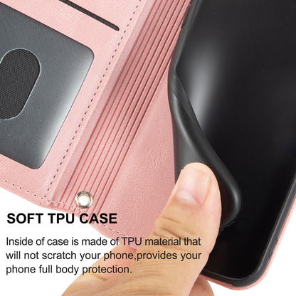 For Redmi K90 Pro Max / Poco F8 Ultra Embossed Stripes Skin Feel Leather Phone Case(Pink)