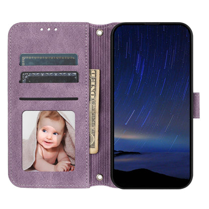 For Redmi K90 Pro Max / Poco F8 Ultra Embossed Stripes Skin Feel Leather Phone Case(Light Purple)