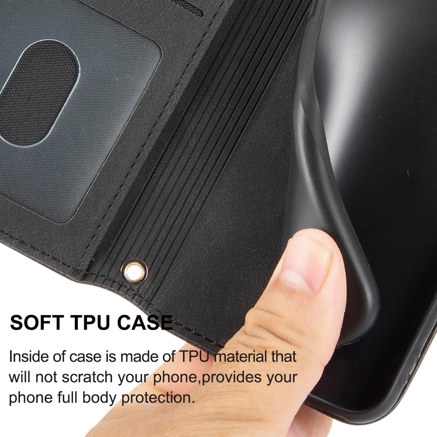 For Redmi K90 Pro Max / Poco F8 Ultra Embossed Stripes Skin Feel Leather Phone Case(Black)