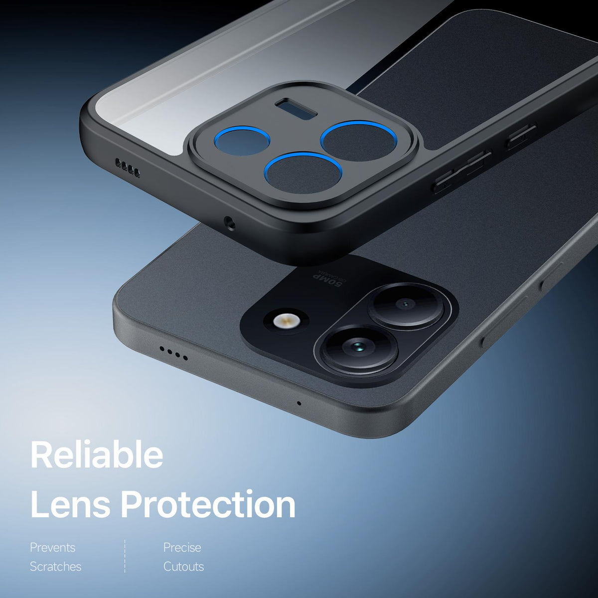 For Redmi Note 17 Pro+ 5G Global 163.4mm DUX DUCIS Aimo Series TPU + PC Frosted Feel Phone Case - Black - EDA006752727A