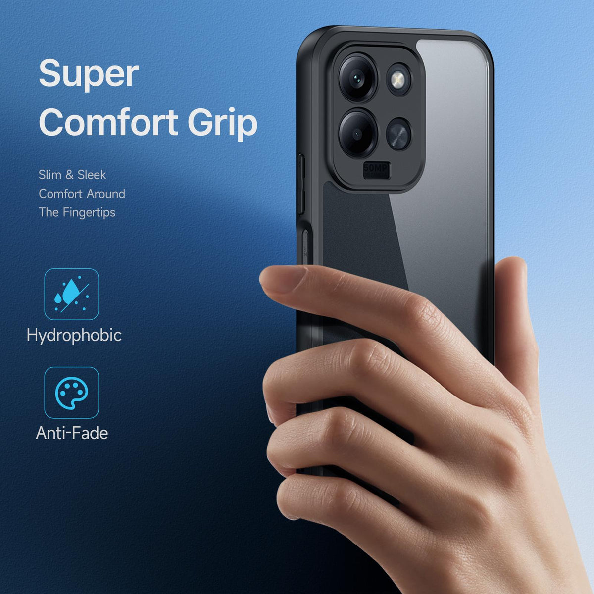 For Redmi 17 5G / 4G Global 170mm DUX DUCIS Aimo Series TPU + PC Frosted Feel Phone Case - Black - EDA006752728A