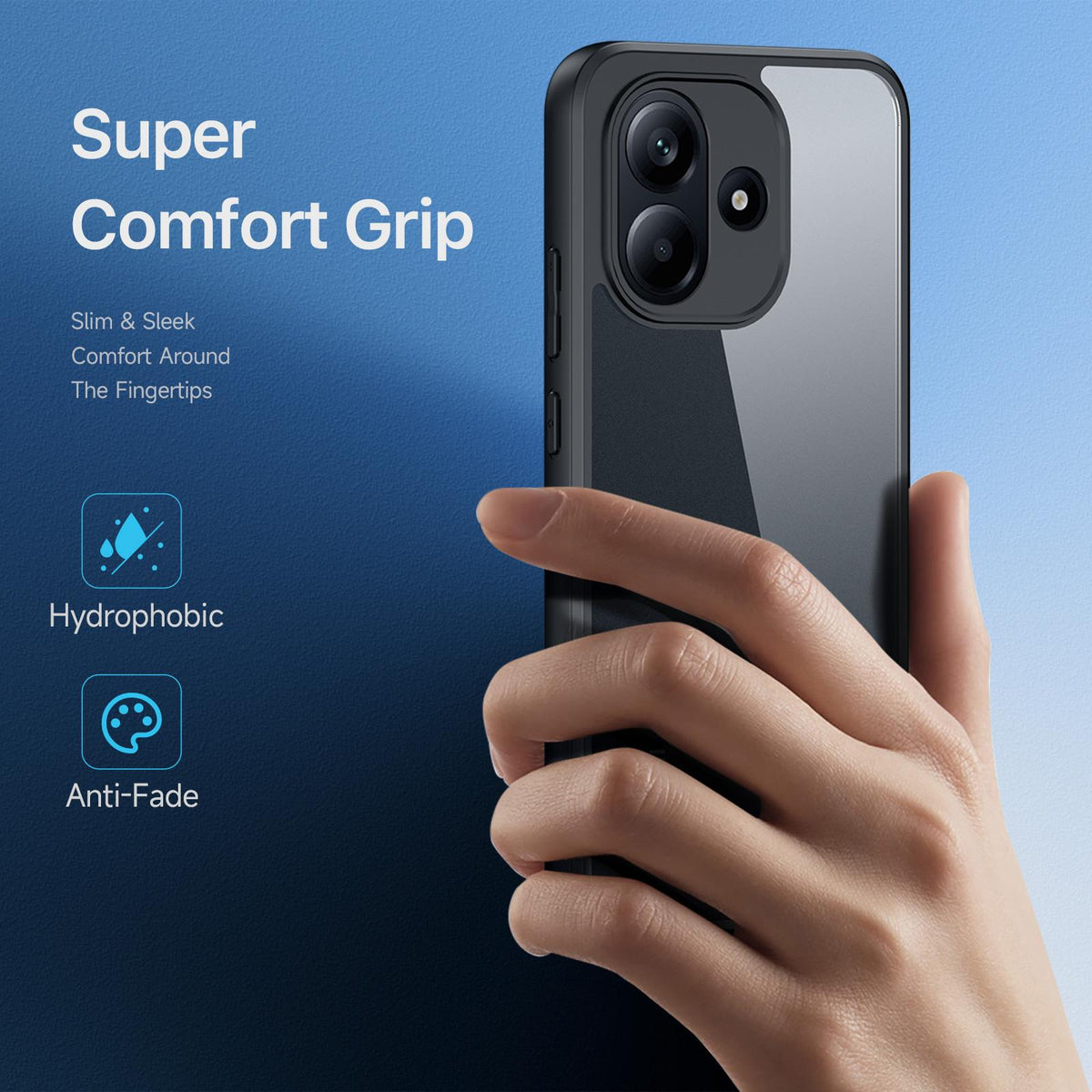 For Redmi Note 17 4G Global 169.7mm DUX DUCIS Aimo Series TPU + PC Frosted Feel Phone Case - Black - EDA006752729A