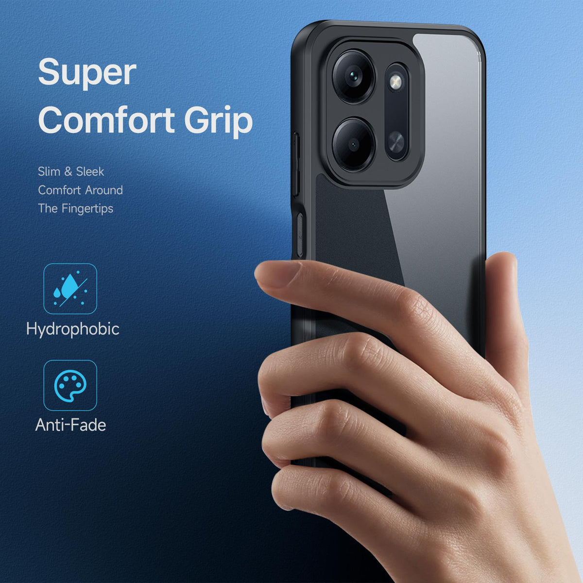 For Redmi 17C 4G DUX DUCIS Aimo Series TPU + PC Frosted Feel Phone Case - Black - EDA006752730A