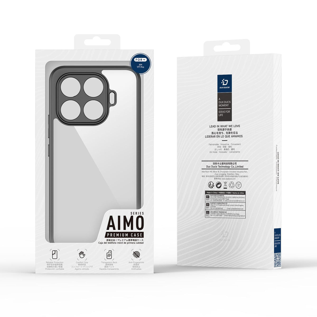 For Xiaomi 17T Pro 5G DUX DUCIS Aimo Series TPU + PC Frosted Feel Phone Case - Black - EDA006752816A