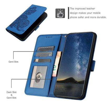 For Redmi K90 Pro Max / Poco F8 Ultra 5G Datura Flower Embossed Flip Leather Phone Case(Blue)