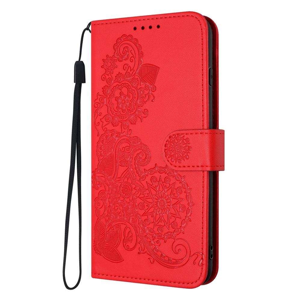 For Redmi K90 Pro Max / Poco F8 Ultra 5G Datura Flower Embossed Flip Leather Phone Case(Red)