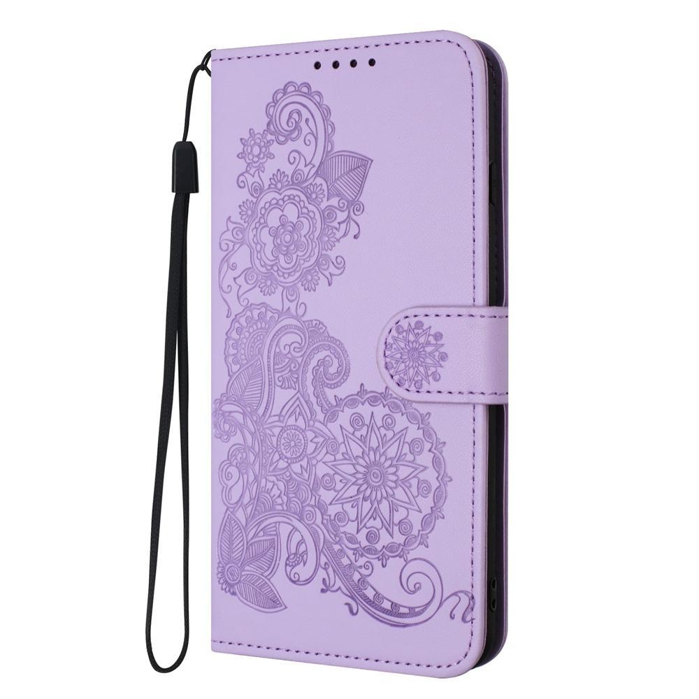 For Redmi K90 Pro Max / Poco F8 Ultra 5G Datura Flower Embossed Flip Leather Phone Case(Purple)