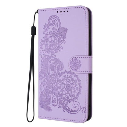 For Redmi K90 Pro Max / Poco F8 Ultra 5G Datura Flower Embossed Flip Leather Phone Case(Purple)