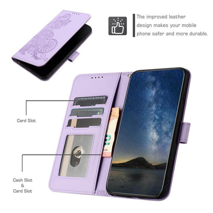 For Redmi K90 Pro Max / Poco F8 Ultra 5G Datura Flower Embossed Flip Leather Phone Case(Purple)