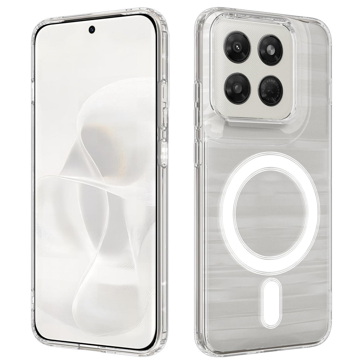 For Motorola Moto G Max 5G / G87 / G77 MagSafe Clear Acrylic PC Hybrid TPU Phone Case - Transparent - EDA006758132A