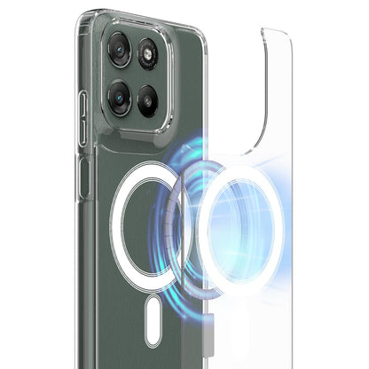 For Motorola Moto G86 5G / G100 Pro 5G MagSafe Clear Acrylic PC Hybrid TPU Phone Case - Transparent - EDA006758133A