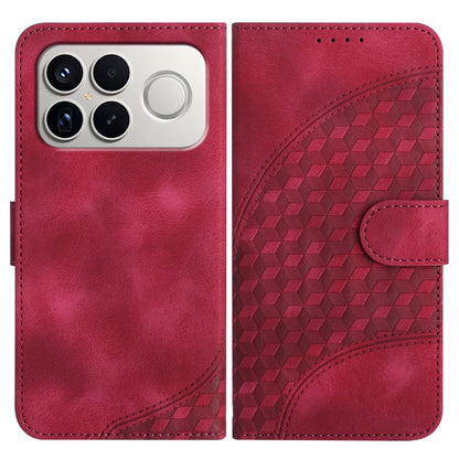 For Redmi K90 Pro Max / Poco F8 Ultra Elephant Head Embossed Phone Leather Case with Lanyard(Rose Red)