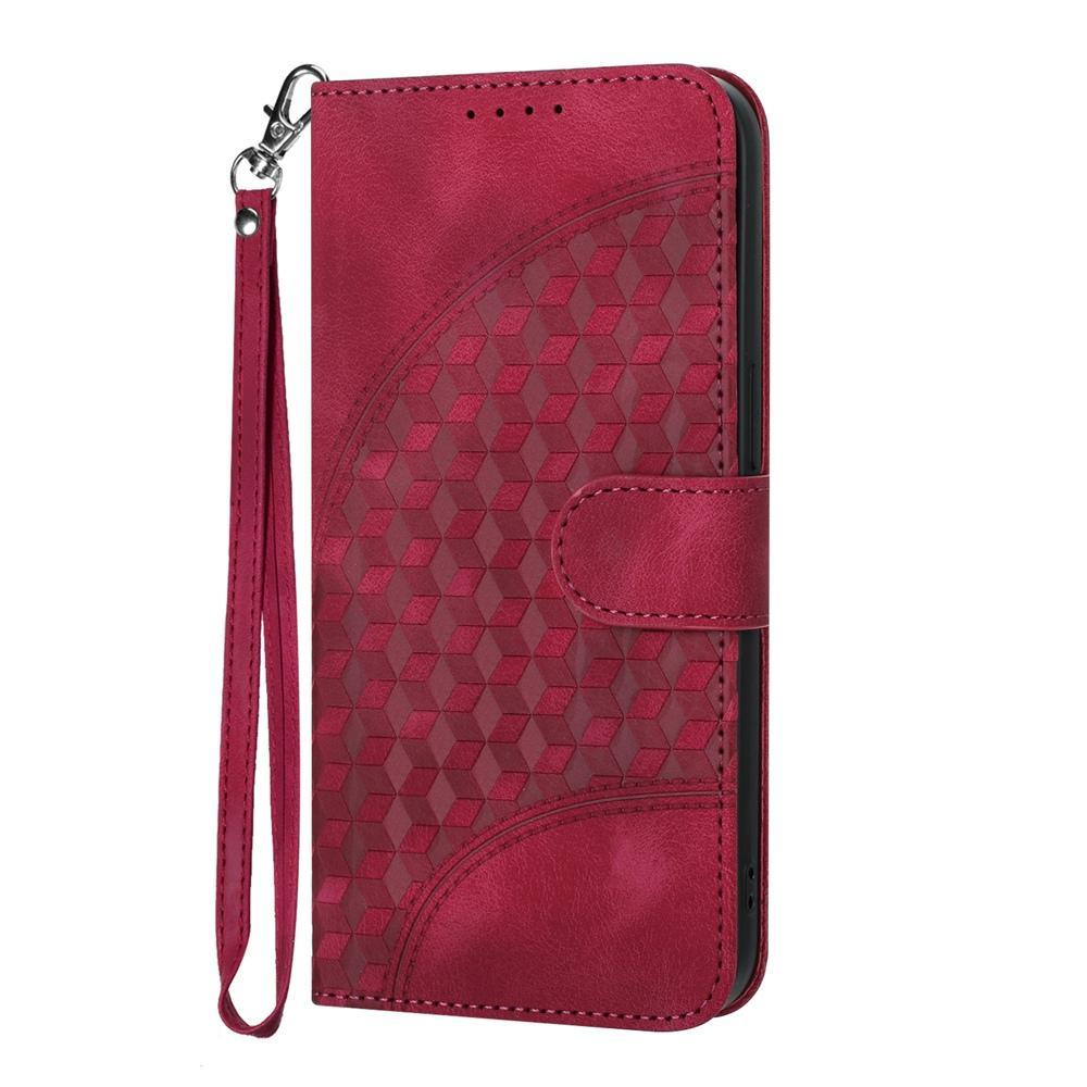 For Redmi K90 Pro Max / Poco F8 Ultra Elephant Head Embossed Phone Leather Case with Lanyard(Rose Red)