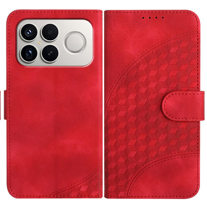 For Redmi K90 Pro Max / Poco F8 Ultra Elephant Head Embossed Phone Leather Case with Lanyard(Red)