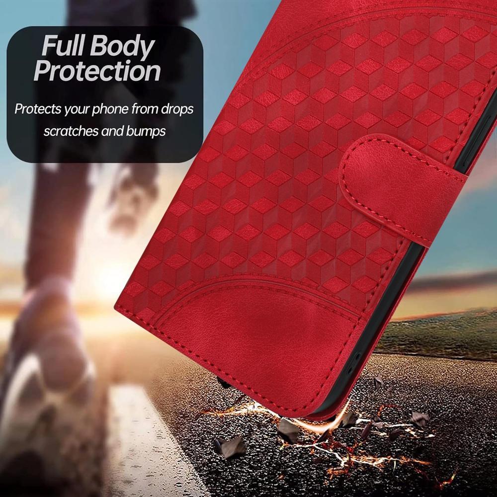 For Redmi K90 Pro Max / Poco F8 Ultra Elephant Head Embossed Phone Leather Case with Lanyard(Red)