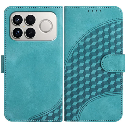 For Redmi K90 Pro Max / Poco F8 Ultra Elephant Head Embossed Phone Leather Case with Lanyard(Light Blue)