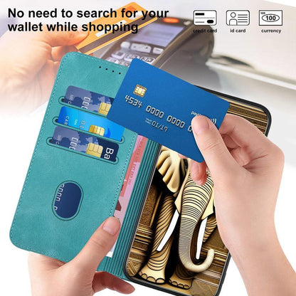 For Redmi K90 Pro Max / Poco F8 Ultra Elephant Head Embossed Phone Leather Case with Lanyard(Light Blue)