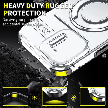 For iPhone 13 Pro Max Sliding Camshield Ring Holder Phone Case - Silver - EDA006784209G